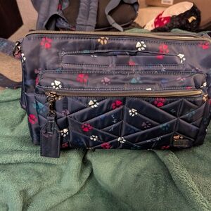 Stylish Navy Paw Print Women's Bag